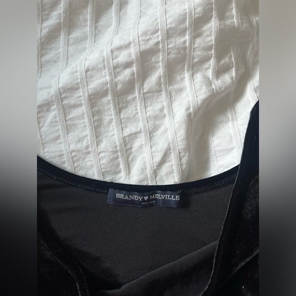 BRANDY MELVILLE Black Velvet Dress - Picture 3 of 3